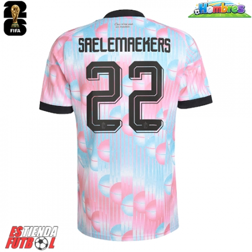 Bélgica Alexis Saelemaekers #22 Segunda Equipación Mundial 2026 Manga Corta